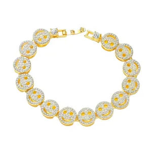 Wholesale Full Diamond Smile Alloy Bracelet