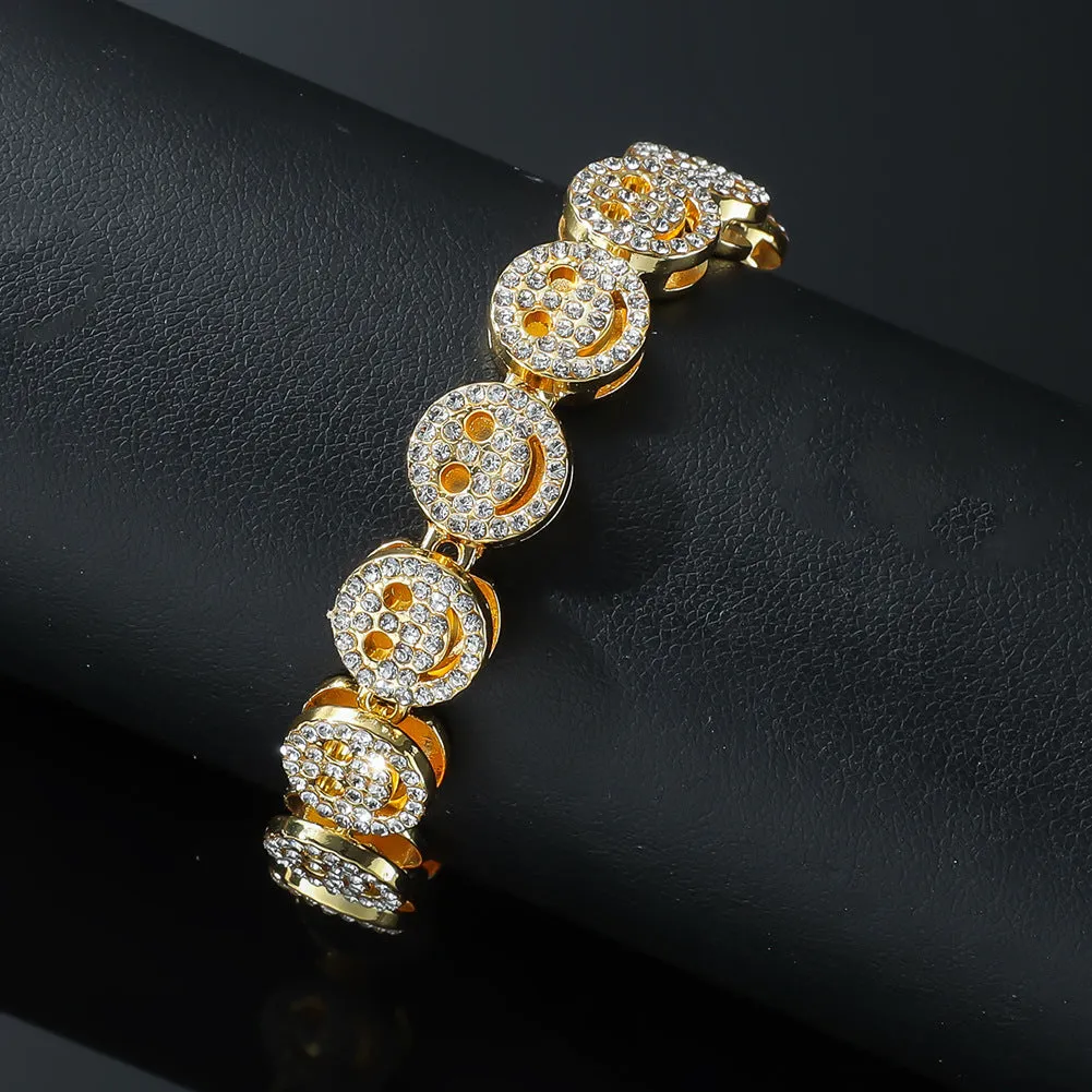 Wholesale Full Diamond Smile Alloy Bracelet