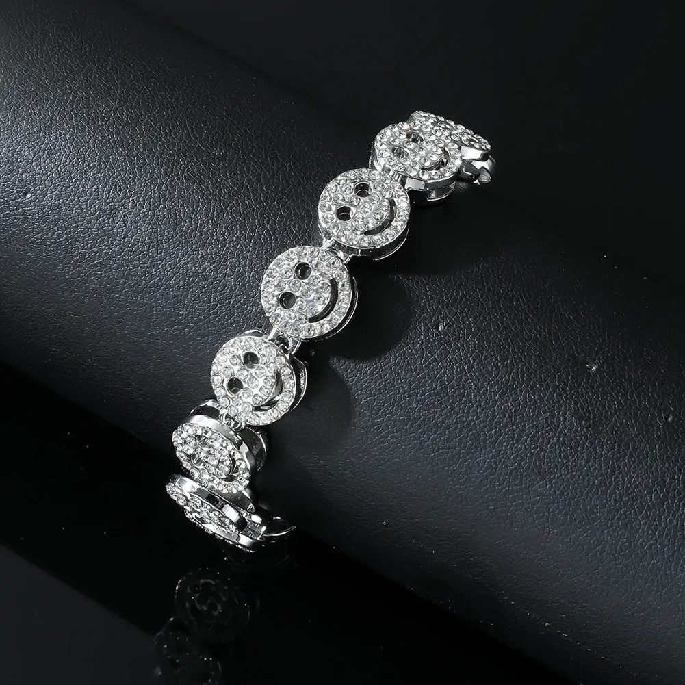 Wholesale Full Diamond Smile Alloy Bracelet