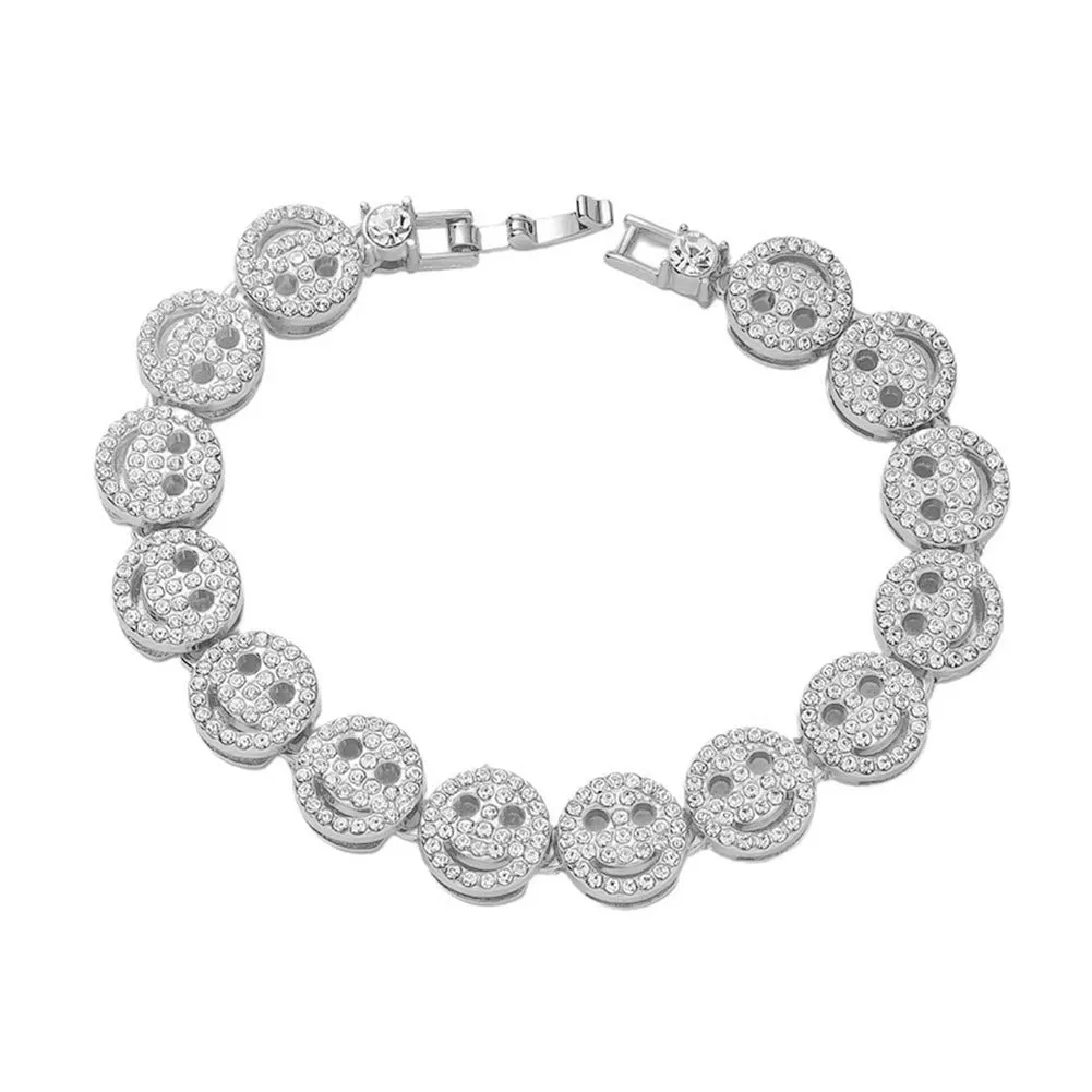 Wholesale Full Diamond Smile Alloy Bracelet