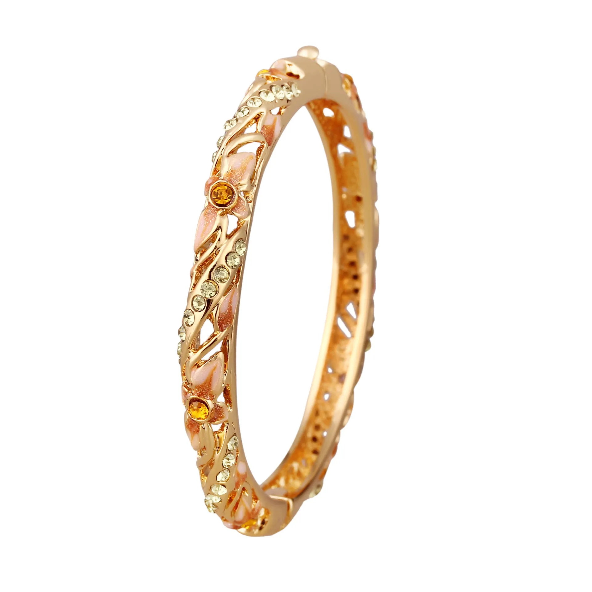 Wholesale Genuine Fine Hollow Diamond Fashion Four-leaf Clover Bracelet