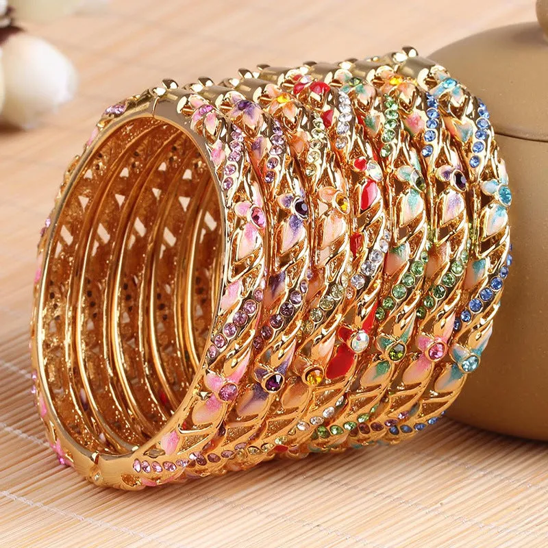 Wholesale Genuine Fine Hollow Diamond Fashion Four-leaf Clover Bracelet