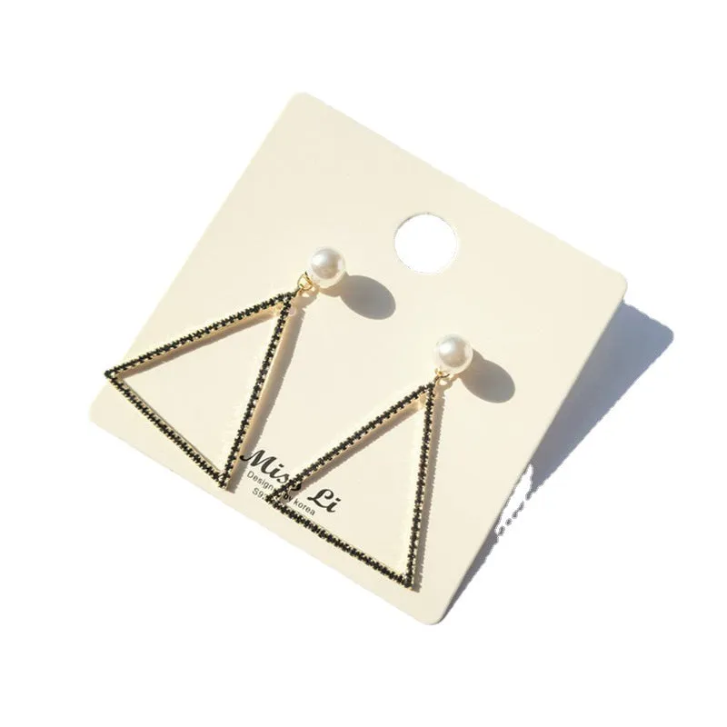 Wholesale Genuine Gold 925 Silver Needle Geometric Tassel Earrings