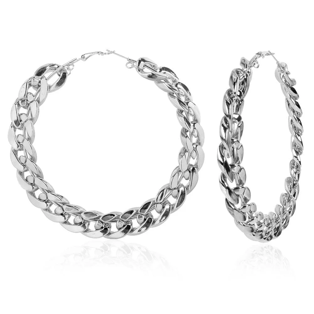Wholesale Geometric Circular Metal Earrings