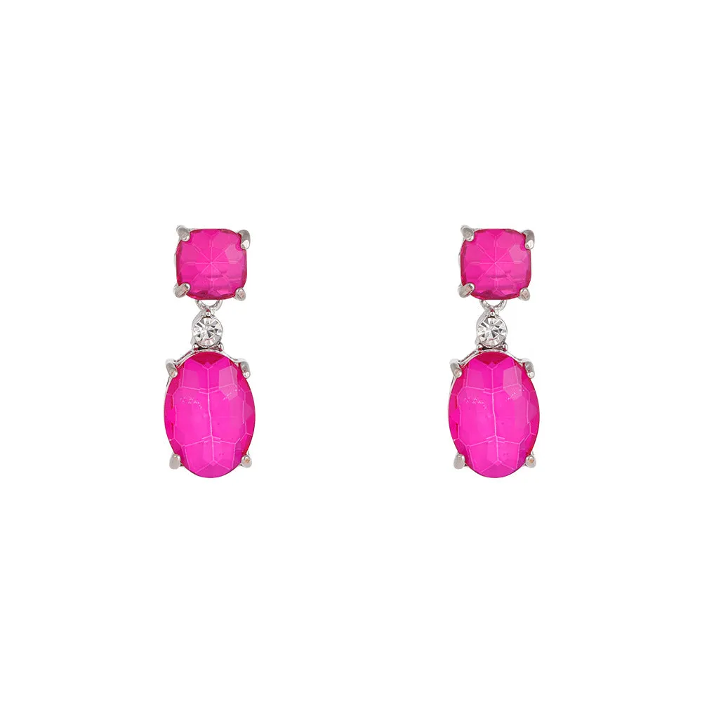 Wholesale Geometric Diamond Stud Zinc Alloy Earrings