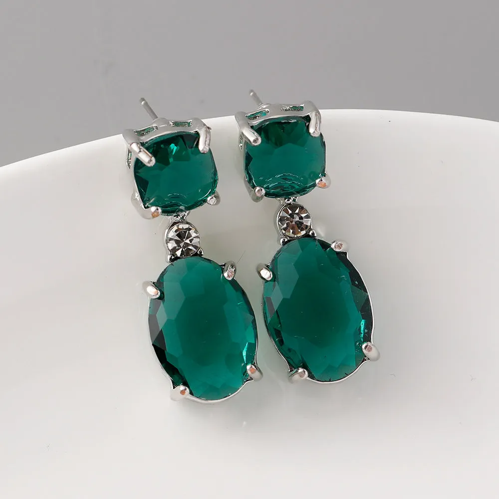 Wholesale Geometric Diamond Stud Zinc Alloy Earrings