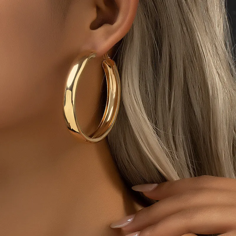 Wholesale Geometric glossy ins style simple and fashionable personality Earrings