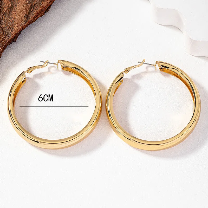 Wholesale Geometric glossy ins style simple and fashionable personality Earrings