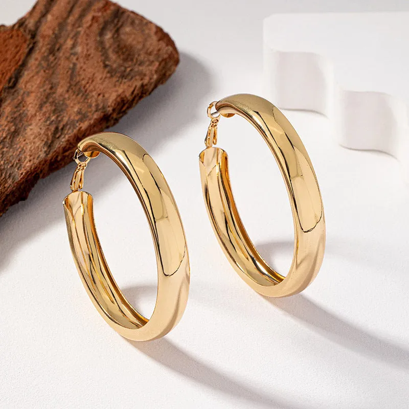 Wholesale Geometric glossy ins style simple and fashionable personality Earrings