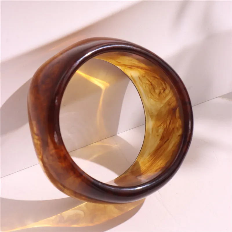 Wholesale Geometric Irregular Acrylic Ring Elegant Retro Bracelet
