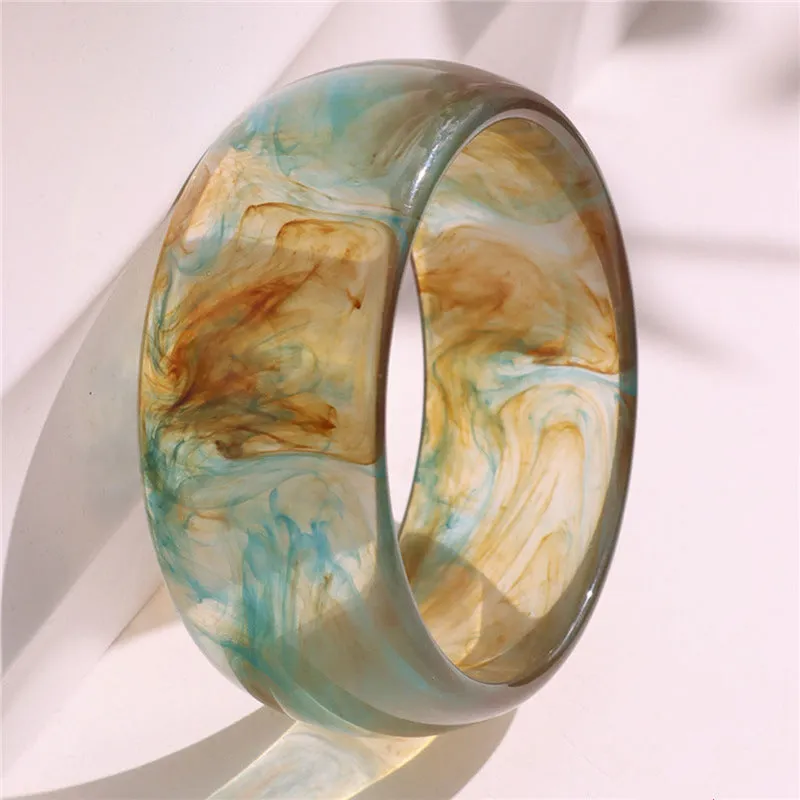 Wholesale Geometric Irregular Acrylic Ring Elegant Retro Bracelet