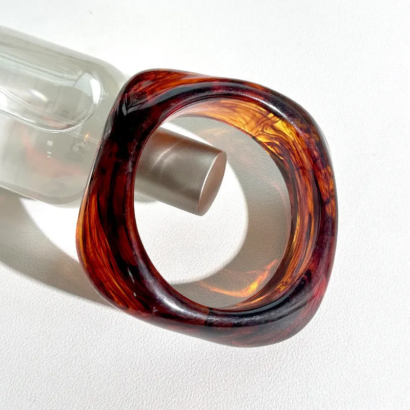 Wholesale Geometric Irregular Acrylic Ring Elegant Retro Bracelet