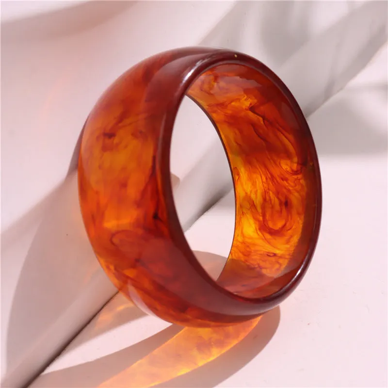 Wholesale Geometric Irregular Acrylic Ring Elegant Retro Bracelet