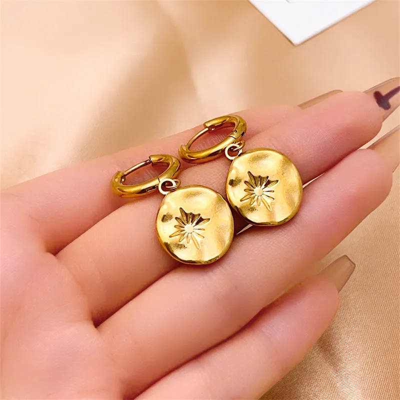 Wholesale Geometric Love Stainless Steel Earrings