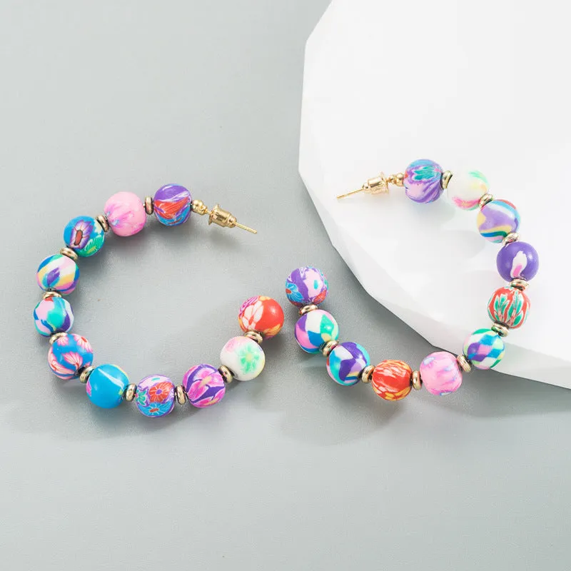 Wholesale Geometric Spherical Alloy Earrings