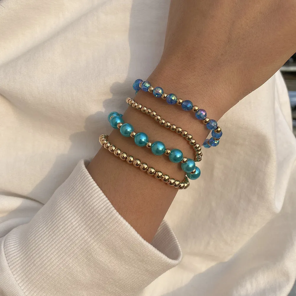 Wholesale Geometric Zinc Alloy Bracelet Set