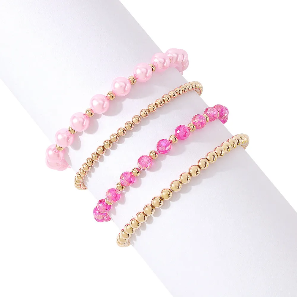 Wholesale Geometric Zinc Alloy Bracelet Set