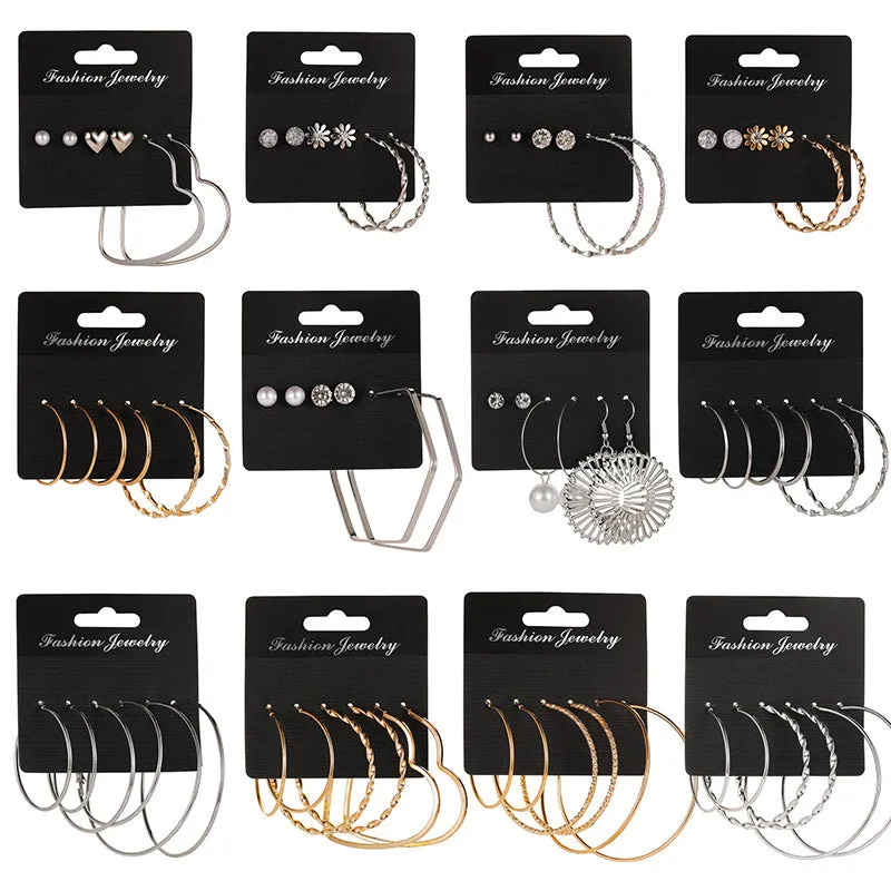 Wholesale Geometry Alloy Earring Set