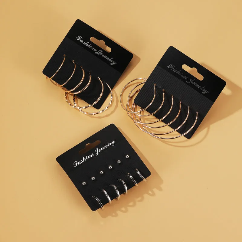 Wholesale Geometry Alloy Earring Set