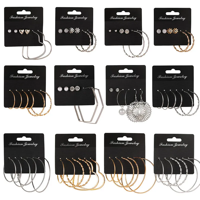 Wholesale Geometry Alloy Earring Set