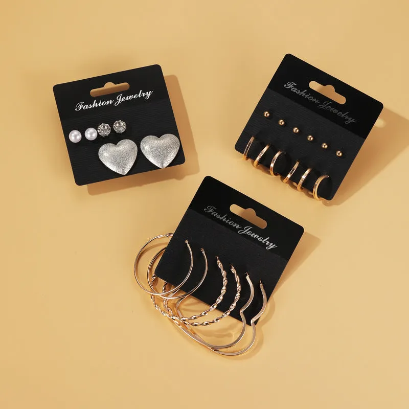 Wholesale Geometry Alloy Earring Set