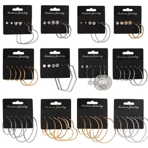 Wholesale Geometry Alloy Earring Set