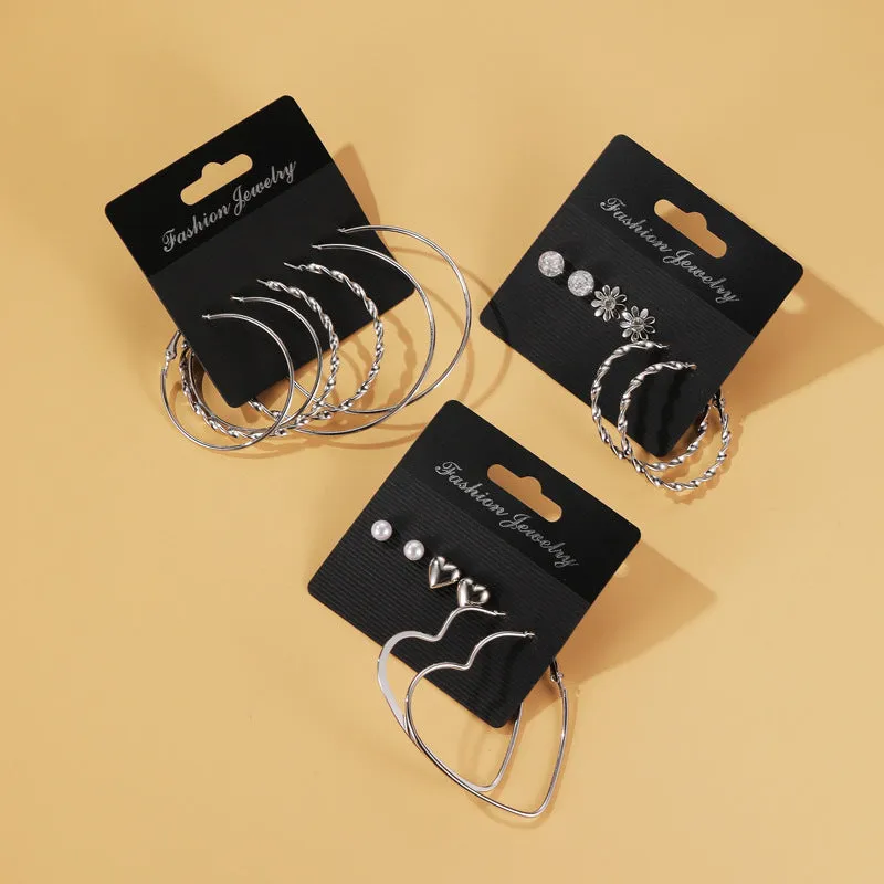 Wholesale Geometry Alloy Earring Set