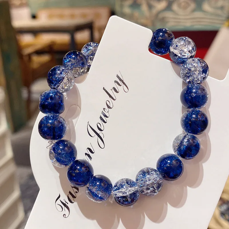 Wholesale girls' high-end beaded light luxury unisex broken bead plate play crystal bracelet