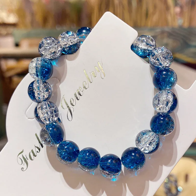 Wholesale girls' high-end beaded light luxury unisex broken bead plate play crystal bracelet