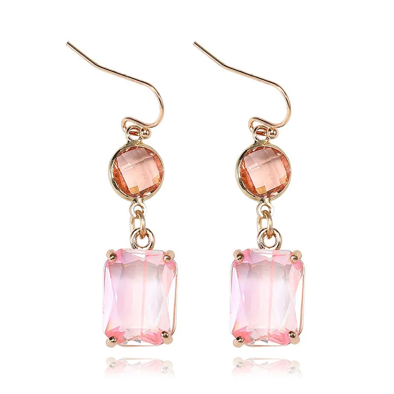 Wholesale Glass Crystal Copper Earrings