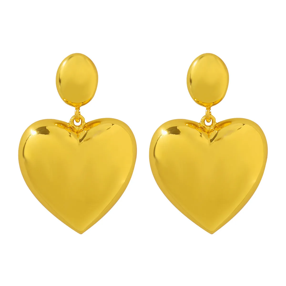 Wholesale Glossy Love Alloy Earrings