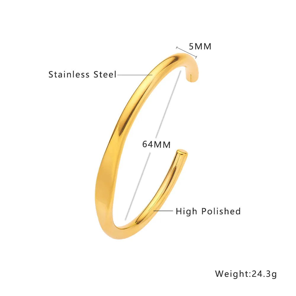 Wholesale gold C- shaped open bracelet OLY Exclusive