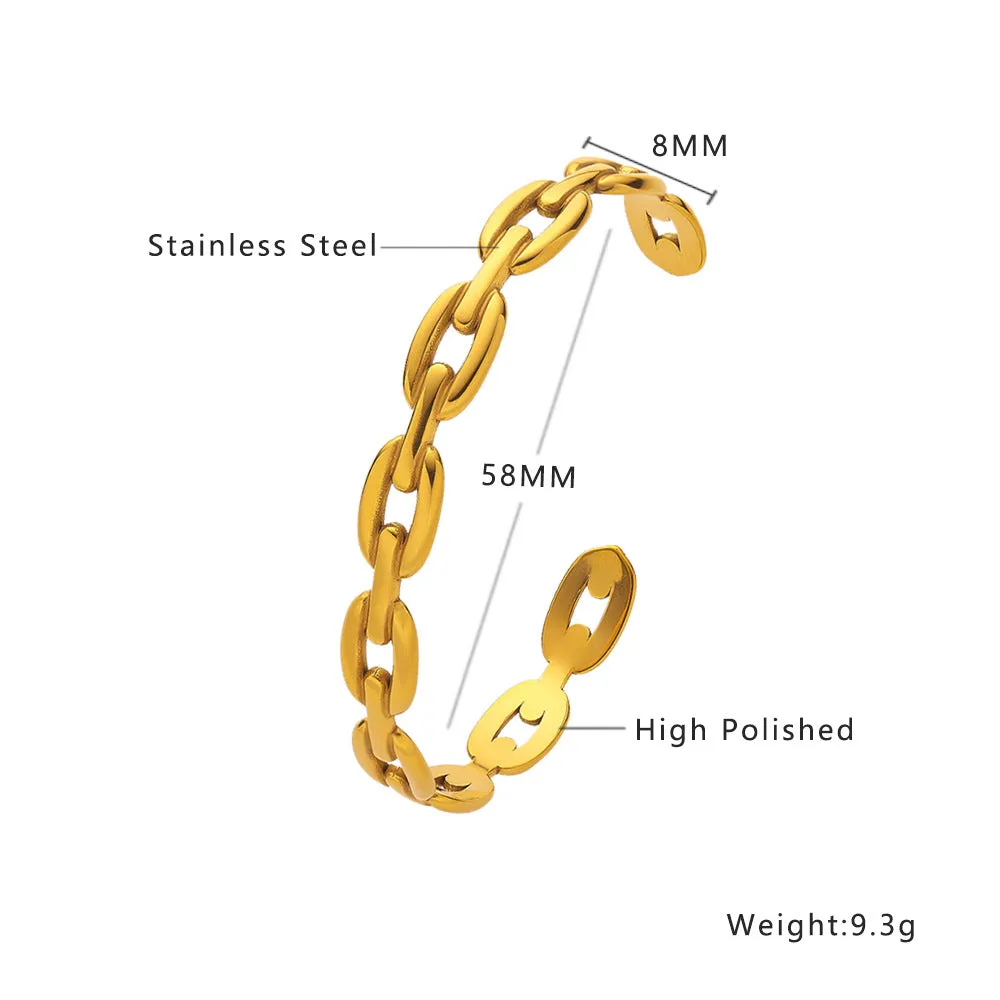 Wholesale gold C- shaped open bracelet OLY Exclusive