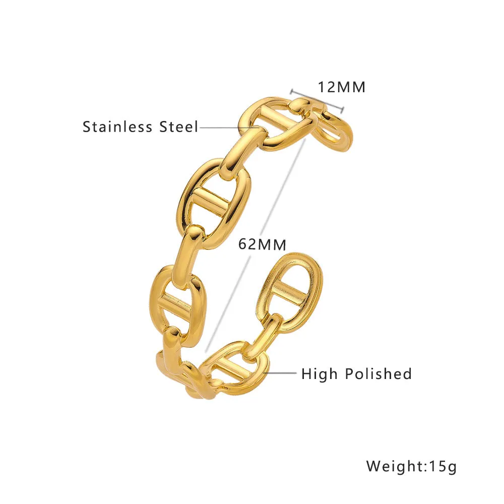 Wholesale gold C- shaped open bracelet OLY Exclusive
