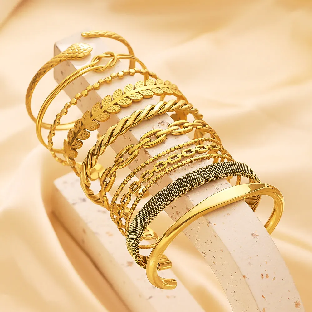 Wholesale gold C- shaped open bracelet OLY Exclusive