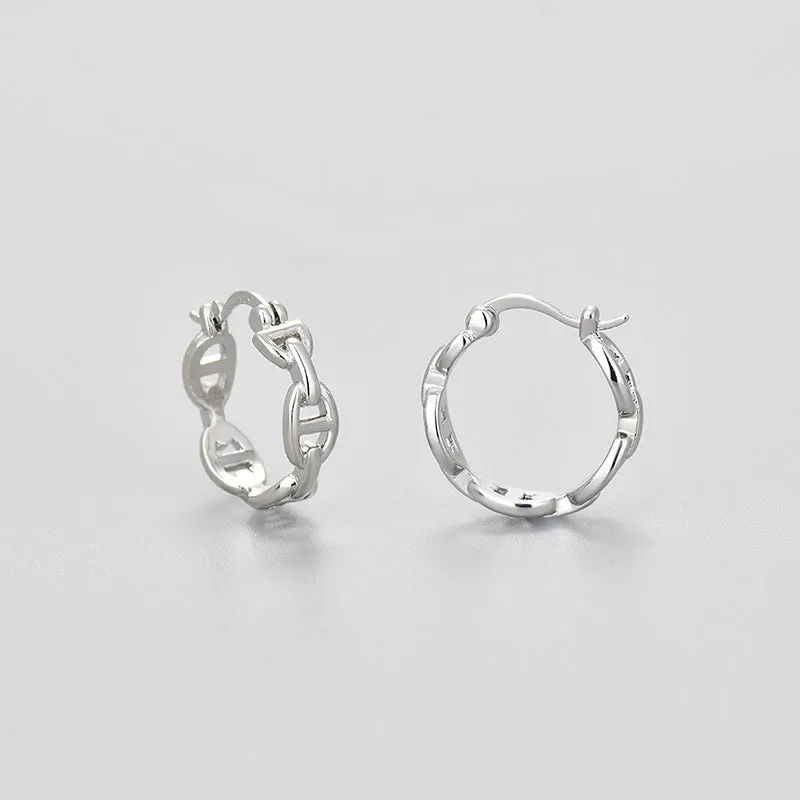 Wholesale  gold cold style circle ear retro earrings