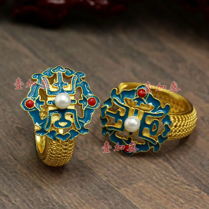 Wholesale Gold-plated inlaid vintage pearl earrings for mother's birthday gift