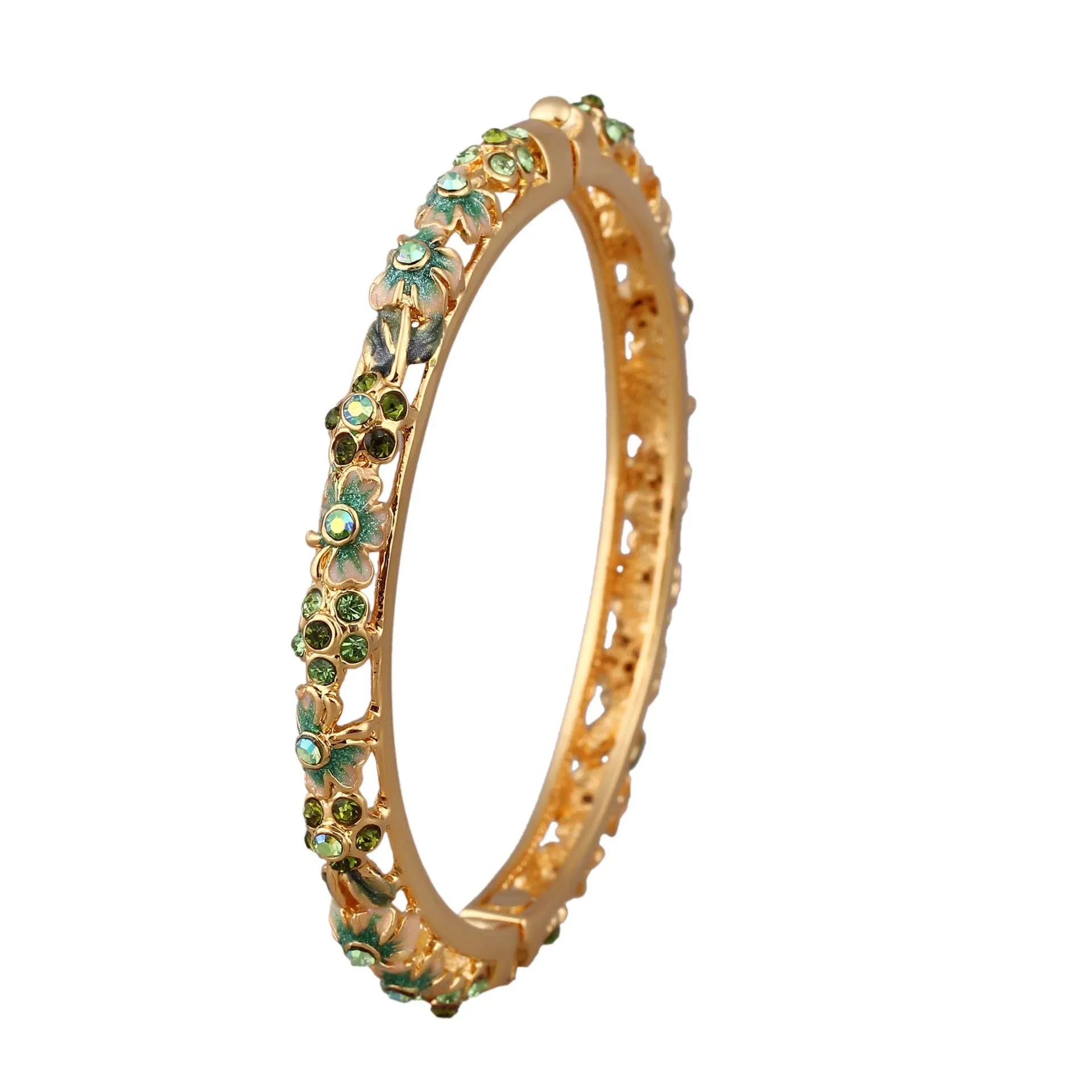 Wholesale Gold-plated Jewelry Cloisonne Hollow Womens Bracelets