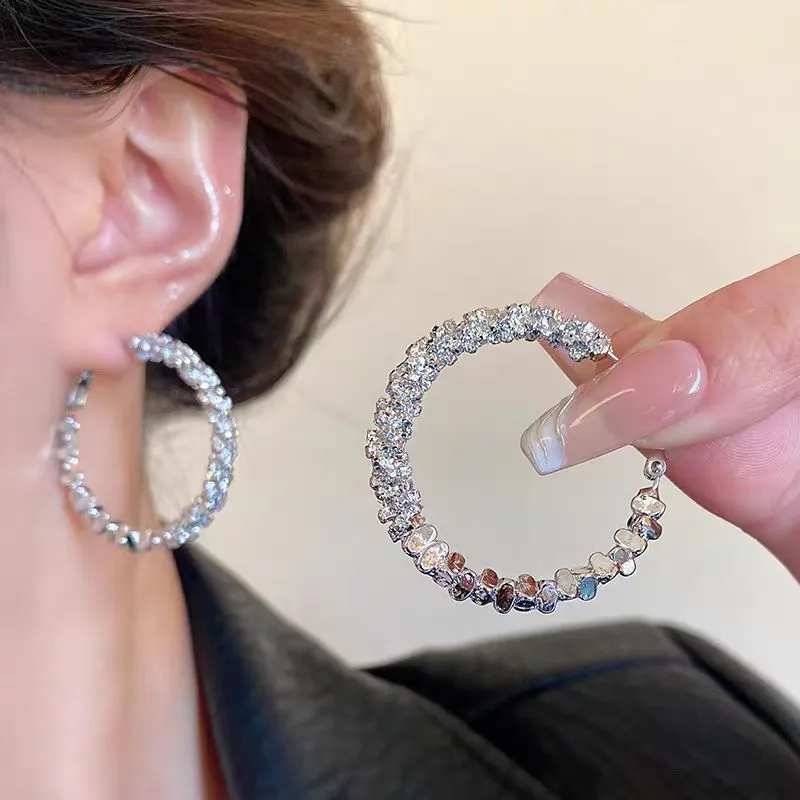 Wholesale Gold-plated plain hoop earrings