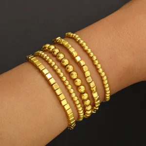 Wholesale Gold vintage round bead bracelet