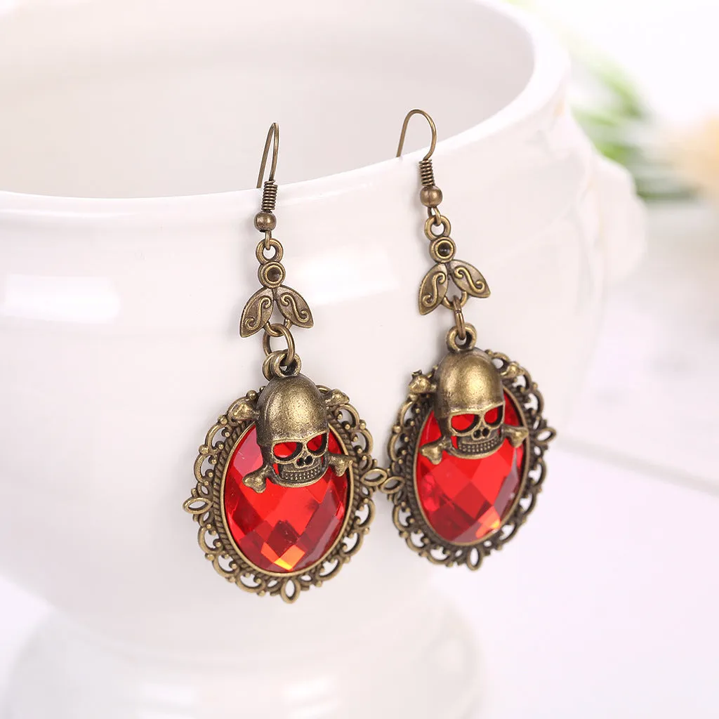 Wholesale Gothic Halloween Ghost Festival Skull Vintage Earrings