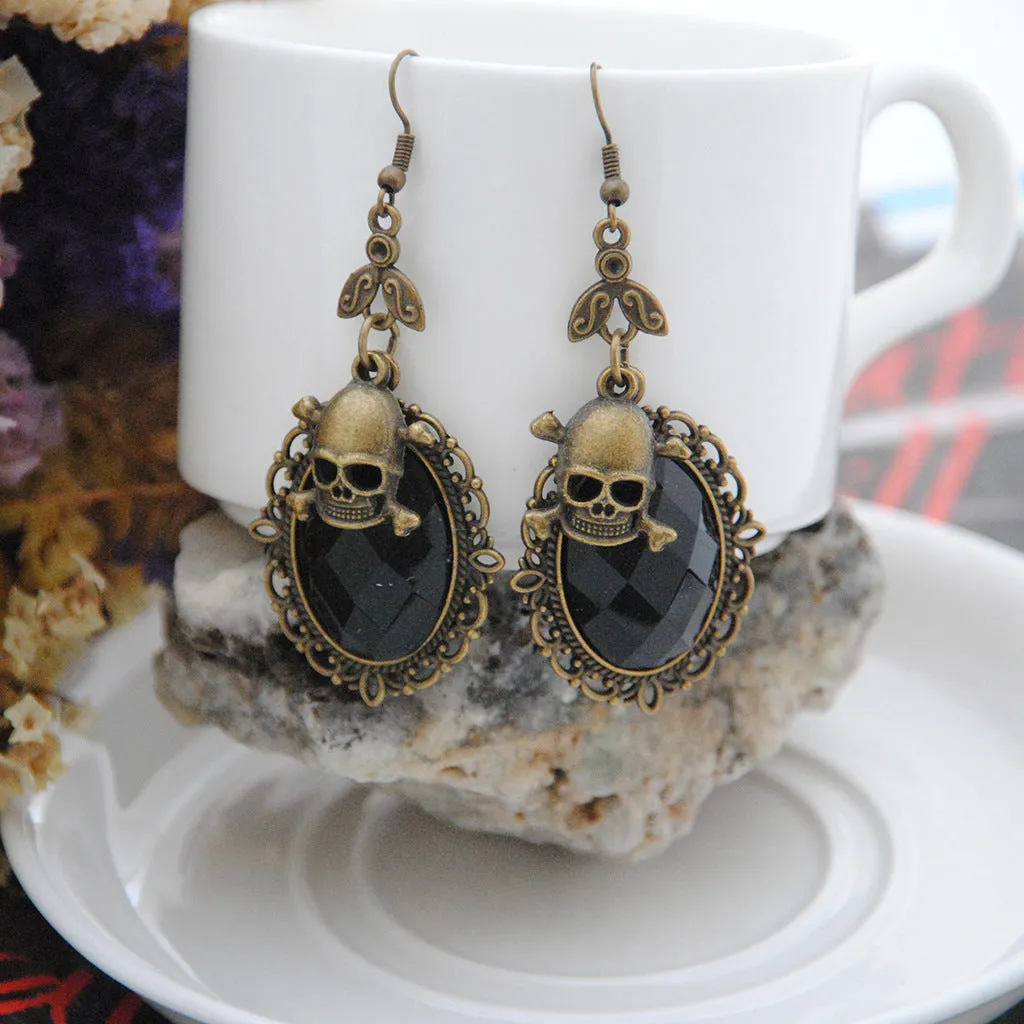 Wholesale Gothic Halloween Ghost Festival Skull Vintage Earrings
