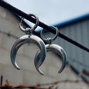 Wholesale Gothic Moon Large Hoop Earrings