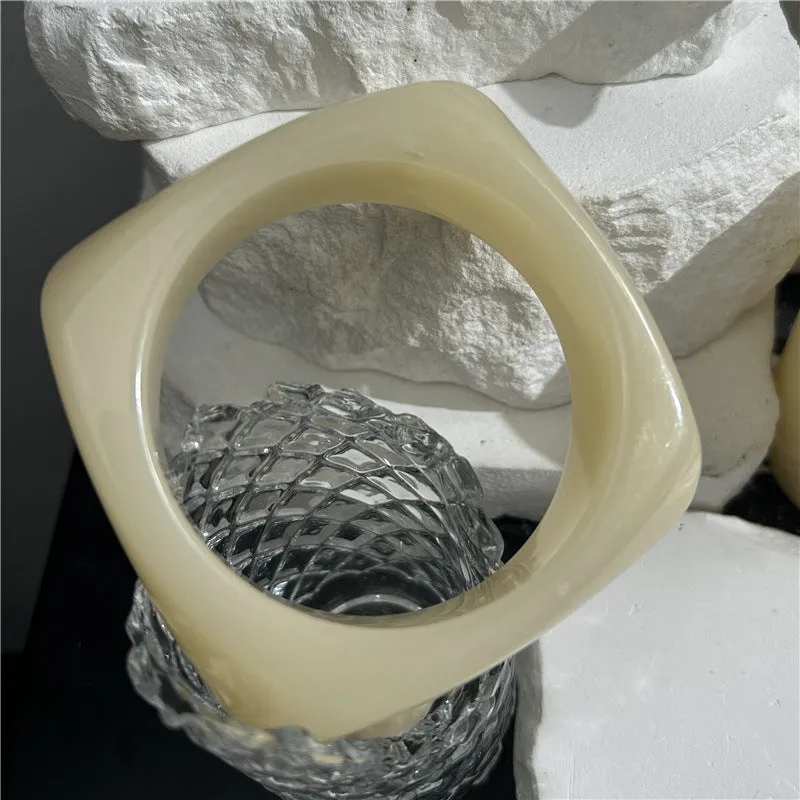 Wholesale Gradient Transparent Acrylic Bracelet Special-shaped Resin Square Bracelet