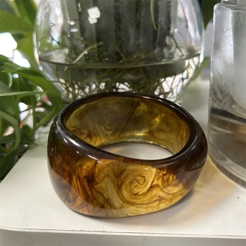 Wholesale Gradient Transparent Acrylic Bracelet Special-shaped Resin Square Bracelet