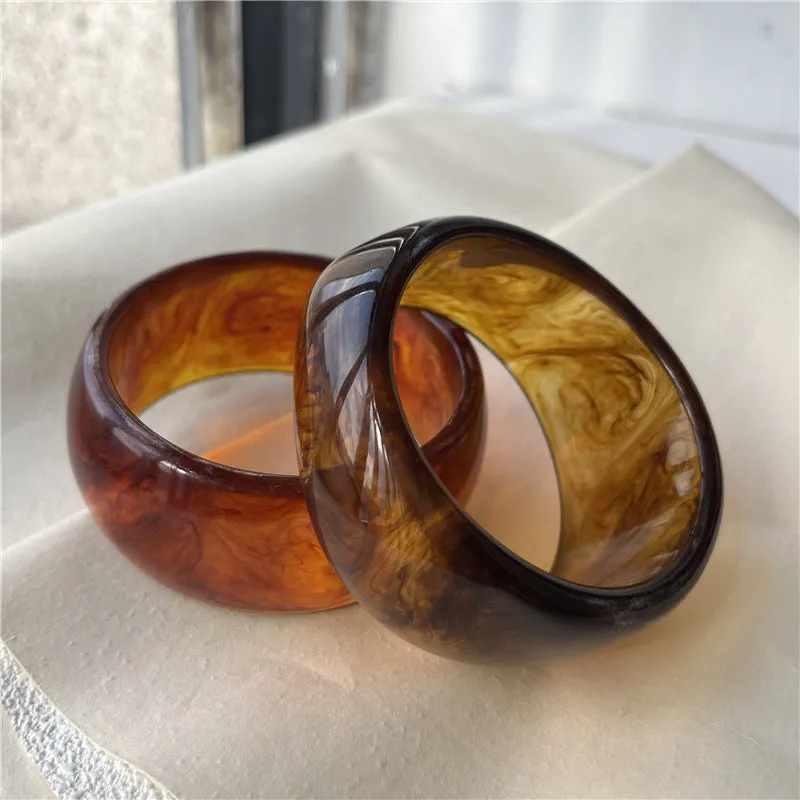 Wholesale Gradient Transparent Acrylic Bracelet Special-shaped Resin Square Bracelet