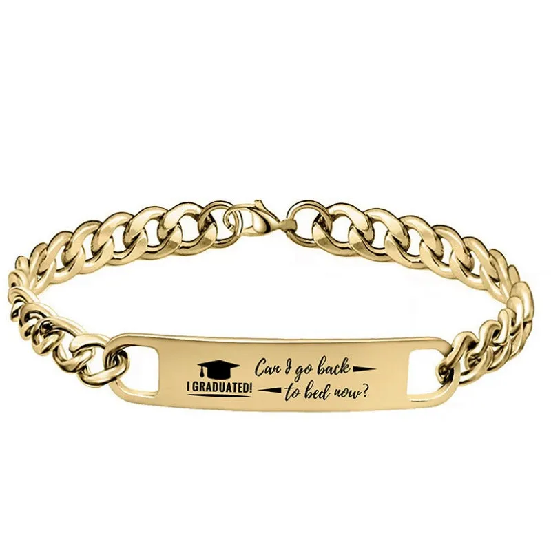 Wholesale Graduation Season Doctor Hat Stainless Steel Bracelet