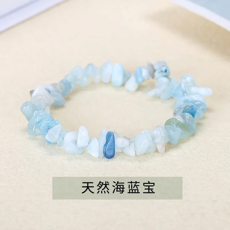 Wholesale Gravel Single Circle Natural Stone Bracelet