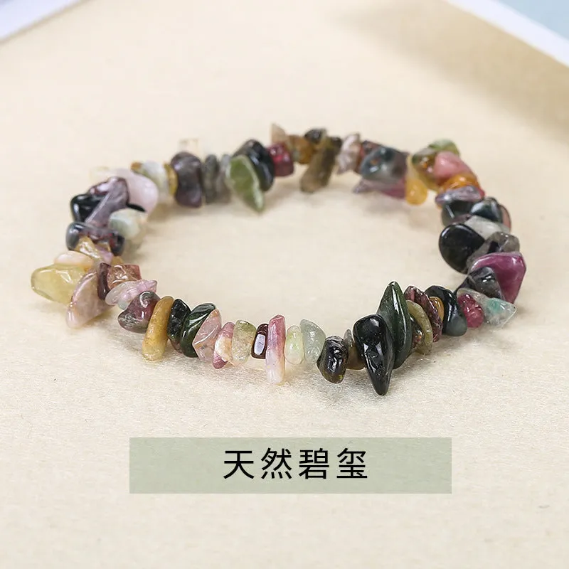 Wholesale Gravel Single Circle Natural Stone Bracelet