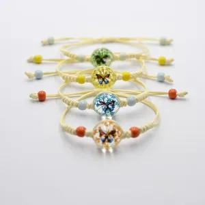 Wholesale Gypsophila Bracelet Glass Time Gem Real Flower Dried Flower Bracelet